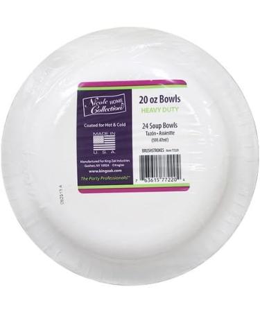 Nicole Home Collection 24-Count Dinnerware Paper Bowl 20-Ounce Brushstrokes - Buy Online on GoSupps.com