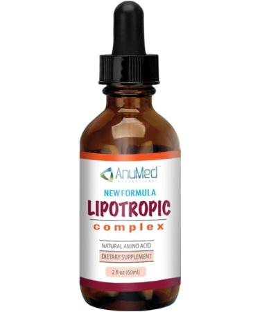 ANUMED - Lipotropic Complex Liquid Drops with Vitamin B12  B6  Folic Acid  Choline  Inositol for Liver Health  Natural Cleanser  Detox + Boosts Natural Energy Levels. Vegan  Non-GMO  Gluten-Free (2oz)