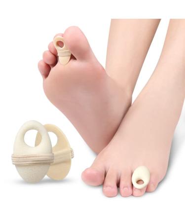 Ajoysoul Upgraded Toe Callus Pad - 6 Packs Form Blister Pads with Elastic Band - Callus Cushion for Corn Callus Blister Friction between Toe and Shoe