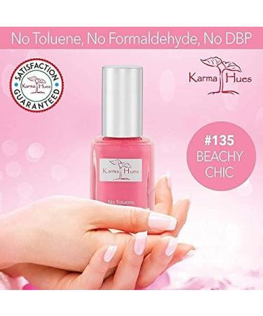 Karma Organic Quick Dry Nail Polish - Non-Toxic, Vegan, Cruelty-Free Paint for Adults & Kids - Beachy Chic Shade 0.43 fl oz - Buy Online on GoSupps.com