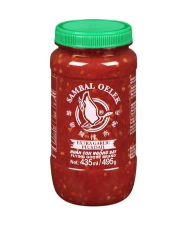 Flying Goose Sambal Oelek Ground Chili Paste With Extra Garlic 495g
