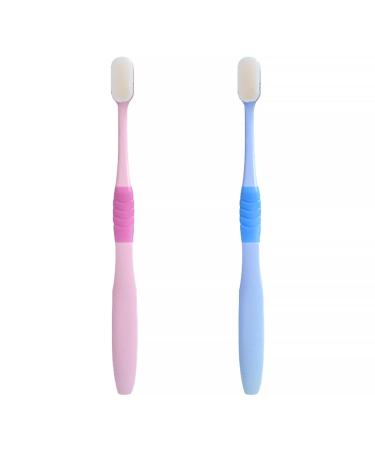 Gleavi 4 pieces soft toothbrush soft handle micro hand toothbrush soft brush for the teeth tooth care toothbrush couple toothbrush clean pregnant woman soft fur bristles
