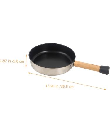 Yardenfun Camping Portable Pan Pans Stainless Steel Cookware Griddle Flat Skillet Non Stick Cooking Utensils Egg Pan Stainless Steel Pan Stainless Steel Pot Lightweight Wood - Buy Online on GoSupps.com