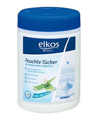 Elkos Body Wet Wipes with skin-friendly care lotion (Aloe Vera)