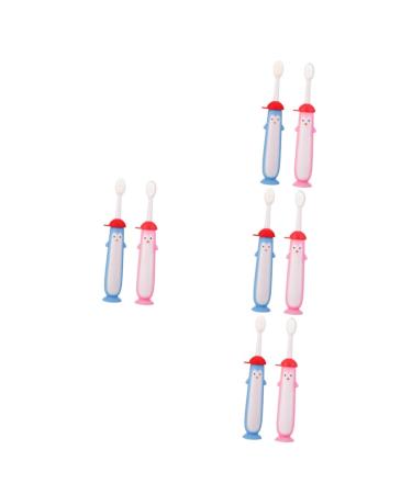 Healvian 8 STK toothbrush toothbrush station children toothbrush toothbrush tooth cleaning cups for children mouth cleaning brush bite toys for babies children's needs household accessories toddler pp