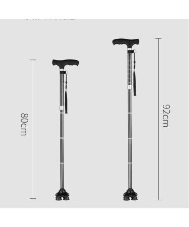 Crutches Crutches for Elderly Foldable Four-Legged Ultralight Portable Walking Stick with Walking Stick with LED Lightweight Aluminum Alloy Outdoor Crutches par It's so Kind of You Safehappy Smooth - Buy Online on GoSupps.com