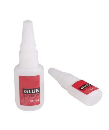 1Pc 10g False Glue Nail Art Tips Glitter Acrylic Decoration with Brush False Nail Gel Glue Fake Nails 20g Strong Nail Glue Nail Art Manicure UV Acrylic Rhinestones Decoration Nail Art Tools (20G)