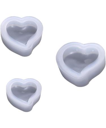 Ciieeo 9 Pcs Silicone Molds Chocolate Stencils for Crafts Crystal Drop Mold Cake Mold Epoxy Resin Heart Mx3pcs Whitex3pcs - Buy Online on GoSupps.com