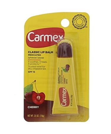 Carmex Moisturizing Lip Balm SPF 15 Cherry Tube 0.35oz 10g