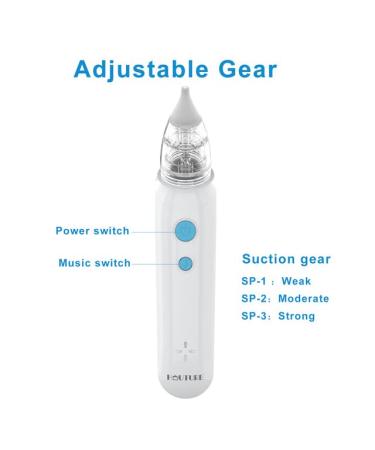 Electric Baby Nasal Aspirator | Rechargeable Baby Nose Sucker with Music - Effective & Gentle Baby Nose Cleaner - Buy Online on GoSupps.com