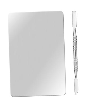 Plaque De Maquillage En Acier Inoxydable Plateau De M lange De Maquillage Avec Spatule Cosm tique Pour Maquilleurs Professionnels Usage Professionnel