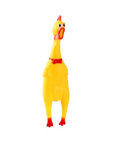 UEETEK Shrilling Chicken Toy Glabrious Press Screaming Chicken Dog Toy for Fun 34 * 7.5cm (L * W)