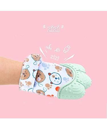 Baby Teething Mitten 2-Pack - Stimulating Teeth Toys for Infants - Green - Buy Online on GoSupps.com