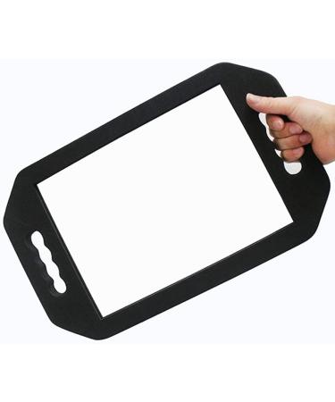 Rimosy Lightweight Handheld Mirror - Double Handle Mirror for Barbers, Salons, and Beauticians - Black Foam Handle, Easy to Carry & Hold - Ideal for Haircuts & Make-up - Buy Online on GoSupps.com