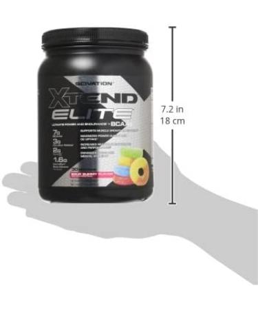 Scivation Xtend Elite BCAA Powder Sour Gummy - Sugar-Free Post Workout Recovery Drink | 7g BCAAs for Men & Women | 30 Servings - Buy Online on GoSupps.com