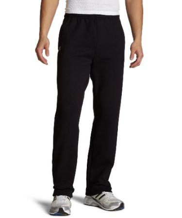 Russell Athletic Dri-Power Fleece Sweatpants & Joggers, Moisture Wicking, With or Without Pockets, Sizes S-4X Open Bottom Large Black