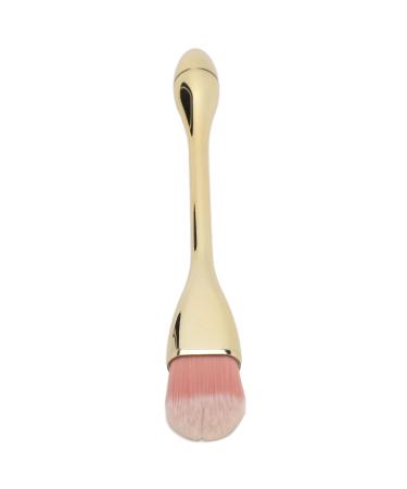 Soft Kabuki Cleaner Brush for Nail Dust & Makeup with Exquisite Handle Strong Powder Grip Soft Fiber Bristles Fine Made for Blush & Powder (Champagne Gold)
