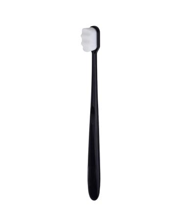 Extra soft toothbrush for sensitive teeth soft micro nano manual toothbrush extra soft bristle toothbrush with 20 000 bristles for fragile teeth adult children 1 piece (1 Pack) black