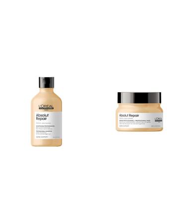 L'Or al Professionnel LOr al Serie Expert Absolut Repair Gold Hair Mask 250ml & Shampoo 300ml