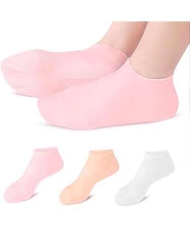 rongweiwang 3 Pairs Moisturizing Socks Foot SPA Pedicure Socks Exfoliating Anti-Drying Sock Repair Heel Protector for Woman L - Buy Online on GoSupps.com