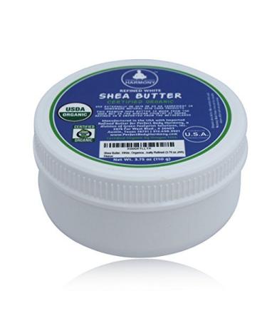 Shea Butter Organically Refined Stark White & Unscented! Real Authentic Certified Organic Shea Butter Organically Refined & Also Unscented! Made in Ghana African (3.75 oz JAR) 3.75 Ounce (Pack of 1)