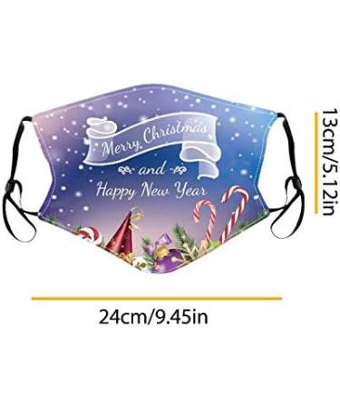 Deholifer Breathable Washable Cotton Face Mask for Adults - Adjustable Christmas Fabric Mouth & Nose Protection - Buy Online on GoSupps.com