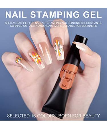 KADS Nail Stamping Gel Polish Set 2 - 4 Colors 8ML UV LED Gel for Stamping Plates - Buy Online on GoSupps.com