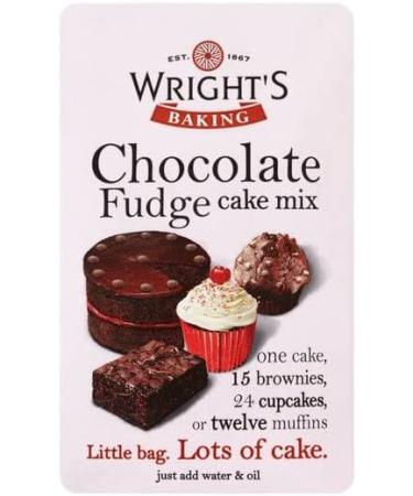 Wright's | Baking Chocolate Fudge Cake Mix 10X500G (5Kg) | A rich Chocolate Fudge cake mix with a melting chocolate crumb | Use to bake light & moist cakes brownies muffins or cupcakes - Buy Online on GoSupps.com
