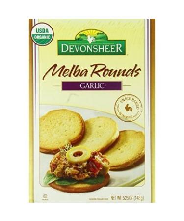 Devonsheer Melba Rounds, Garlic, 5.25 Ounce (Pack of 12) Garlic Rounds