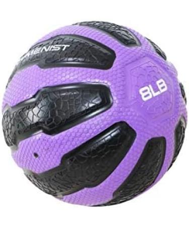 GYMENIST Rubber Medicine Ball with Textured Grip | 2-20 LB Weighted Fitness Balls for Balance and Flexibility | Purple - Buy Online on GoSupps.com