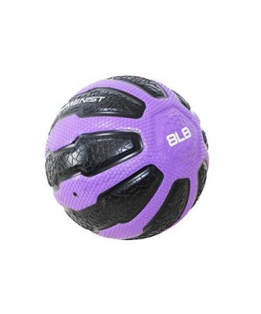 GYMENIST Rubber Medicine Ball with Textured Grip, Available in 9 Sizes, 2-20 LB, Weighted Fitness Balls,Improves Balance and Flexibility - Great for Gym, Exercise, Workouts Purple
