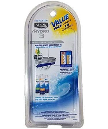 Schick Hydro 3 Razor Kit - 1 Handle, 3 Cartridges Value Pack - Buy Online on GoSupps.com