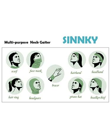 SINNKY Wide Bandana Headbands Set for Women - Boho Elastic Sports Headwear for Workouts and Neck Gaiter Face Mask Combo (B-Style) - Buy Online on GoSupps.com