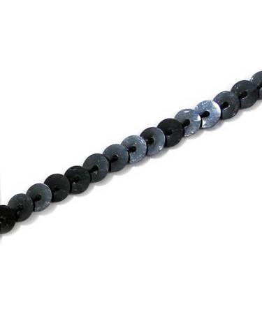 Black 6mm Round Flat Sequin Strip Trim for Crafts & Sewing - 100 Yard Roll - Buy Online on GoSupps.com