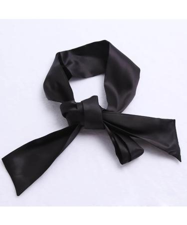 Black Satin Sleep Mask Eyeshade with Slim Ribbon - Perfect for Cosplay and Stage Shows - Buy Online on GoSupps.com