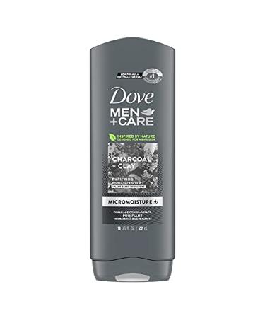 Dove Men+Care Elements Body Wash, Charcoal and Clay, 13.5 Ounce / 400 Ml (Pack of 4) Imported Version 13.5 Fl Oz (Pack of 4)
