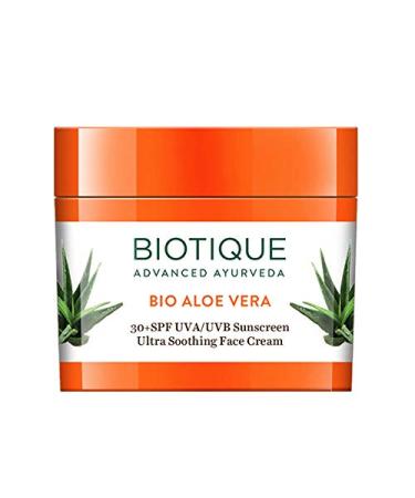 Biotique Bio Aloe Vera Face & Body Sun Cream 55g Natural SPF Protection for All Skin Types | International Shipping Available - Buy Online on GoSupps.com