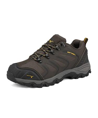NORTIV 8 Men's Low Top Waterproof Hiking Shoes Trekking Trails Outdoor Work Shoes 9.5 Brown/Black/Tan