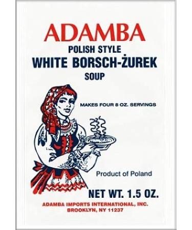 Adamba Polish Style White Borscht Zurek Soup Mix 1.5oz Bag (3-Pack) 1.5 Ounce (Pack of 3)