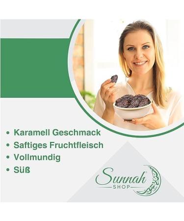 Sunnah Shop Medjool Jumbo Dates from Jordan 1kg - Medjool Premium Dates | Freshly Harvested Royal Dates | Unique Caramel Taste | 100% Natural WITHOUT Additives - Buy Online on GoSupps.com