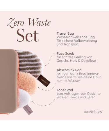 Waschies Zero Waste Bag XL Magic Blue | Eco-Friendly Travel Bag with Key Rings Peeling & Cleaning Pads - Buy Online on GoSupps.com