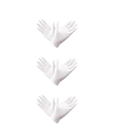 MAGICLULU 9 Pairs Moisturising Glove Soft Stretchy Gloves Soft Cotton Sunscreen Gloves Jewelry Etiquette Gloves Serving Gloves Cotton Gloves Working Glove White Gloves Miss Spring and Summer