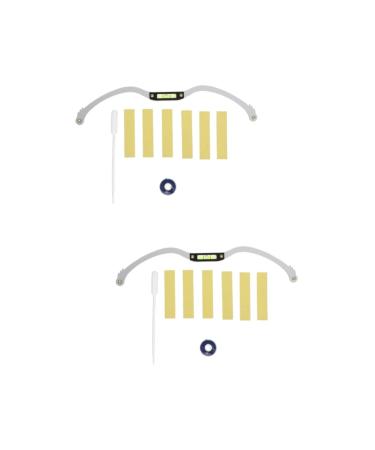 FOMIYES 2 pcs Measure Tool Shaping Marker Auxiliary Mapping Premium Level Eyebrow Professional Ruler Metal 1 count (Pack of 1) Silverx2pcs