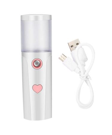Face Mist Steamer 27ml Facial Handy Sprayer Hydrating Mister USB Rechargeable for Skin Care White