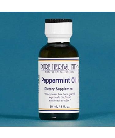 Pure Herbs Ltd. Peppermint Oil (1 oz.) - 100% Natural Essential Oil for Aromatherapy and Relaxation - Buy Online on GoSupps.com