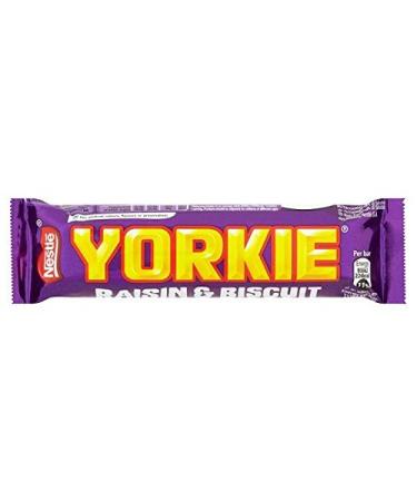 Nestlé Yorkie Milk Chocolate Bar - Raisins and Biscuit - Pack of 12 53g Bars