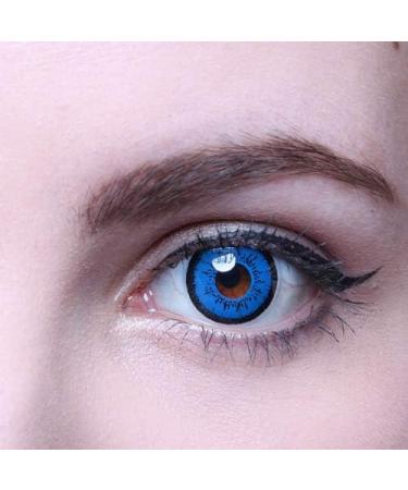 Buy Matlens EOS Blue Colored Contact Lenses - Prescription-Free Circle Lens Includes Case & Care Solution - Buy Online on GoSupps.com