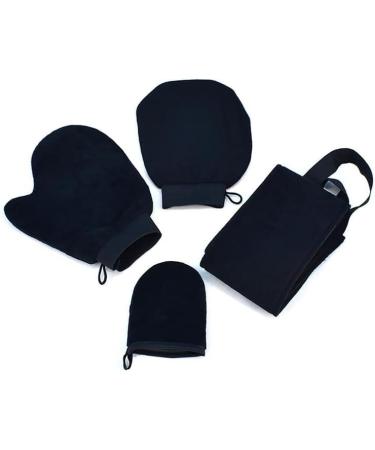 4Pcs Reusable Self Tan Applicator Tanning Gloves | Body Cleaning Glove & Self Tanning Mitts Set - Buy Online on GoSupps.com