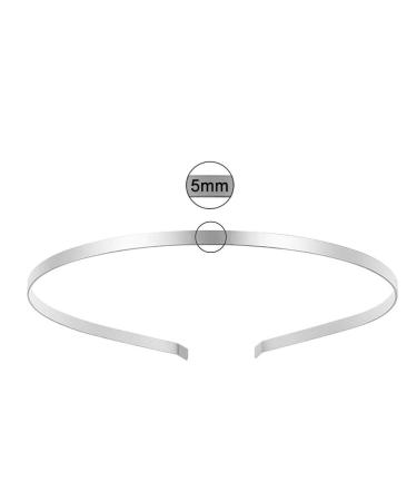 12 Pieces Smooth Metal Headbands Frames - Silver, Gold, and Black Tone for DIY Tiara Base - 5mm Width - Buy Online on GoSupps.com