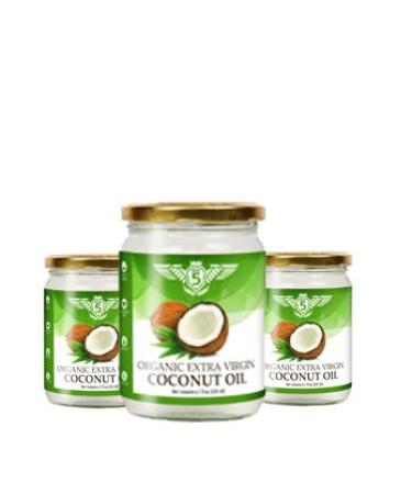100% Pure Organic Extra Virgin Unrefined Coconut Oil Glass Jar- Kosher Certified 17oz/500ml